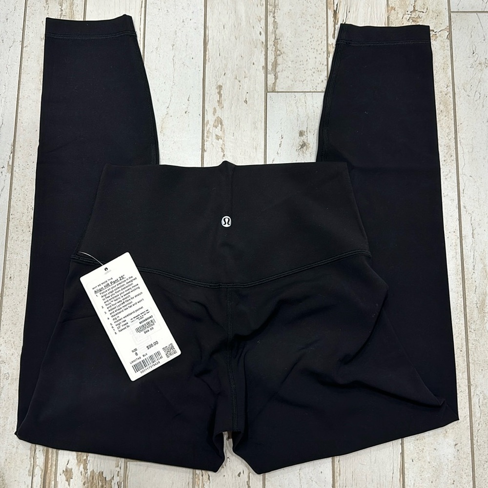 Lululemon Align High-Rise Pant 25” size 8, black, new with tags.
